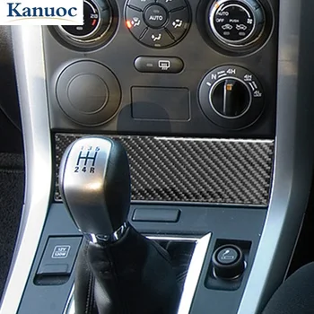 A Suzuki Grand Vitara 2006-2013 Kézi Sebességváltó Autó Középkonzol Tároló Doboz Panel Berendezés Fedelét Szénszálas Matrica Tartozékok