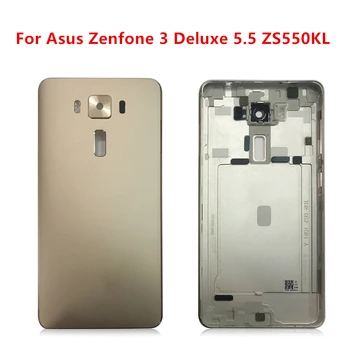 A Zenfone 3 Deluxe 5.5 Mobiltelefon Ház Asus ZS550KL Akkumulátor Fedél Kötet Bekapcsoló Gomb Csere, Hátsó Borító