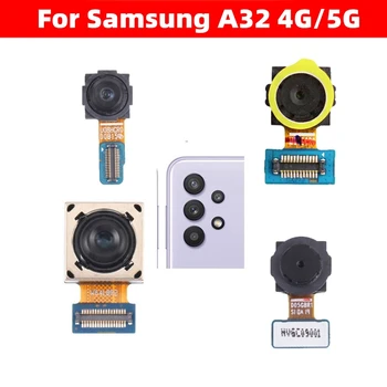 Eredeti Samsung Galaxy A32 4G/5G SM-A325 A326 Hátsó Hátsó Fő Kamera Modul + Makró Ultrawide Mélység Cam Flex Kábel Alkatrészek
