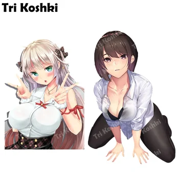 Tri Koshki KCS210 Anime Másodlagos erotikus szexi lány Hentai Autó Matrica PVC Színes Matricák Matrica Autó, Laptop Bőrönd Kerékpár