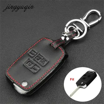 jingyuqin Bőr borítású Távoli Gombot, így a Kulcs az Esetben Az Autó Toyota 3 Gomb Módosított Flip Összecsukható Kocsi Kulcs