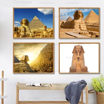 Vászon Festmény Egyiptomi Piramis Szfinx Egyiptom Leghíresebb Piramis Poszterek, Nyomatok, Föld Mark Hd Képeket Nappali lakberendezés