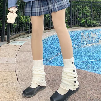 VÉGE TÉRD JK egységes lábmelegítő koreai Lolita lányok ins HOSSZÚ zokni lányok felhalmozódik zokni Láb felmelegedés borító