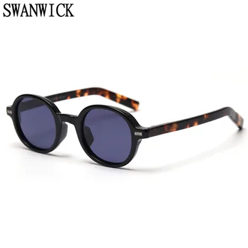 Swanwick, hatósági retro polarizált napszemüveg férfi kék fekete ovális napszemüvegek nők TR90 keret-acetát tartozékok Nyári meleg eladó